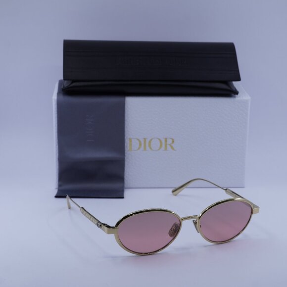 Dior DIORCANNAGE R1U B0R6 Cat Eye Sunglasses - Gold/Bordeaux with Silver Mirror - Picture 1 of 13